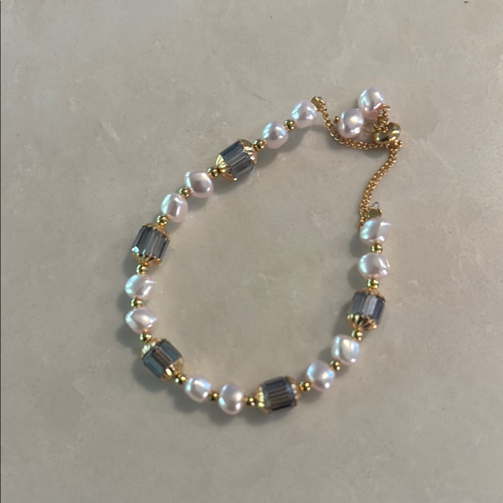 Faux Pearl and Bead Bracelet